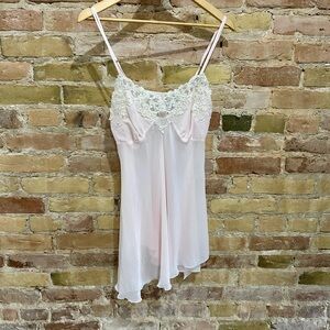 Jessica Soft Blush Pink Lace Chemise Negligee Going Out Top/Dress